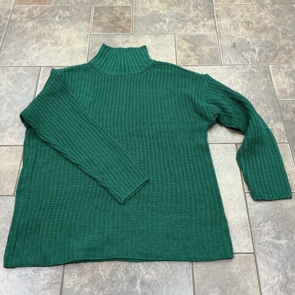 🥵 Forest Green Turtleneck Sweater for Women